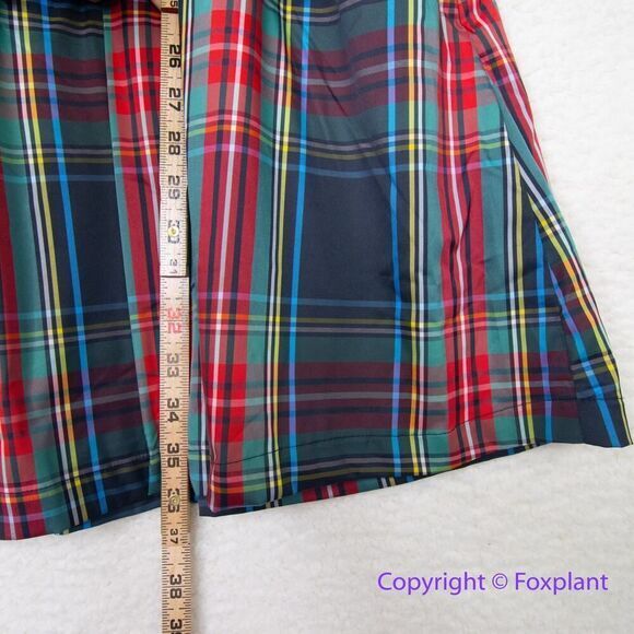 New *flawed* J Crew  V-Neck Taffeta Mini Dress in Stewart Plaid, size 12 - Picture 8 of 16